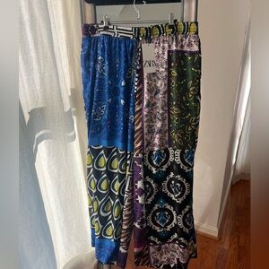 Zara XXL Silk Like Wide Leg Pants NWT